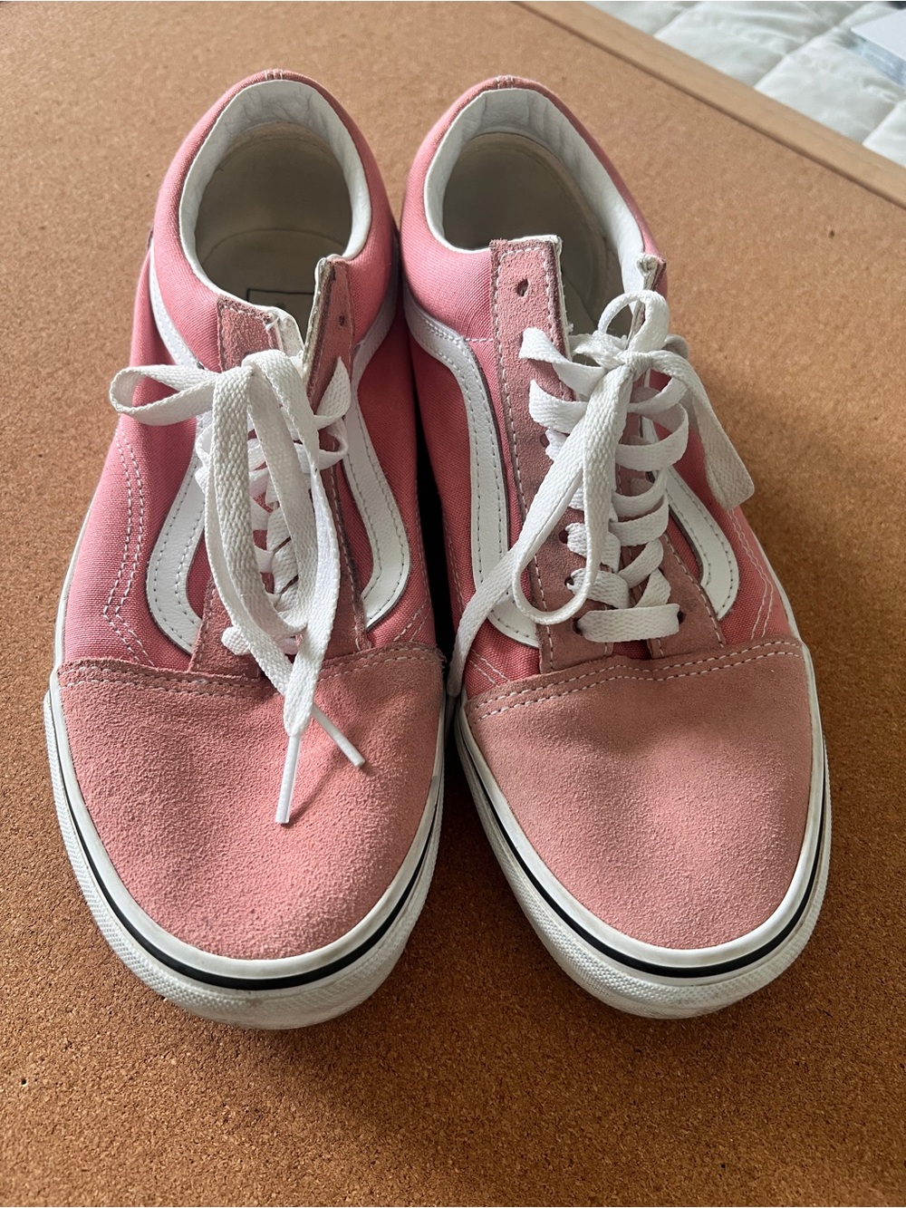 Vans Pink Old Skool Low-Top Sneakers with White Stripe